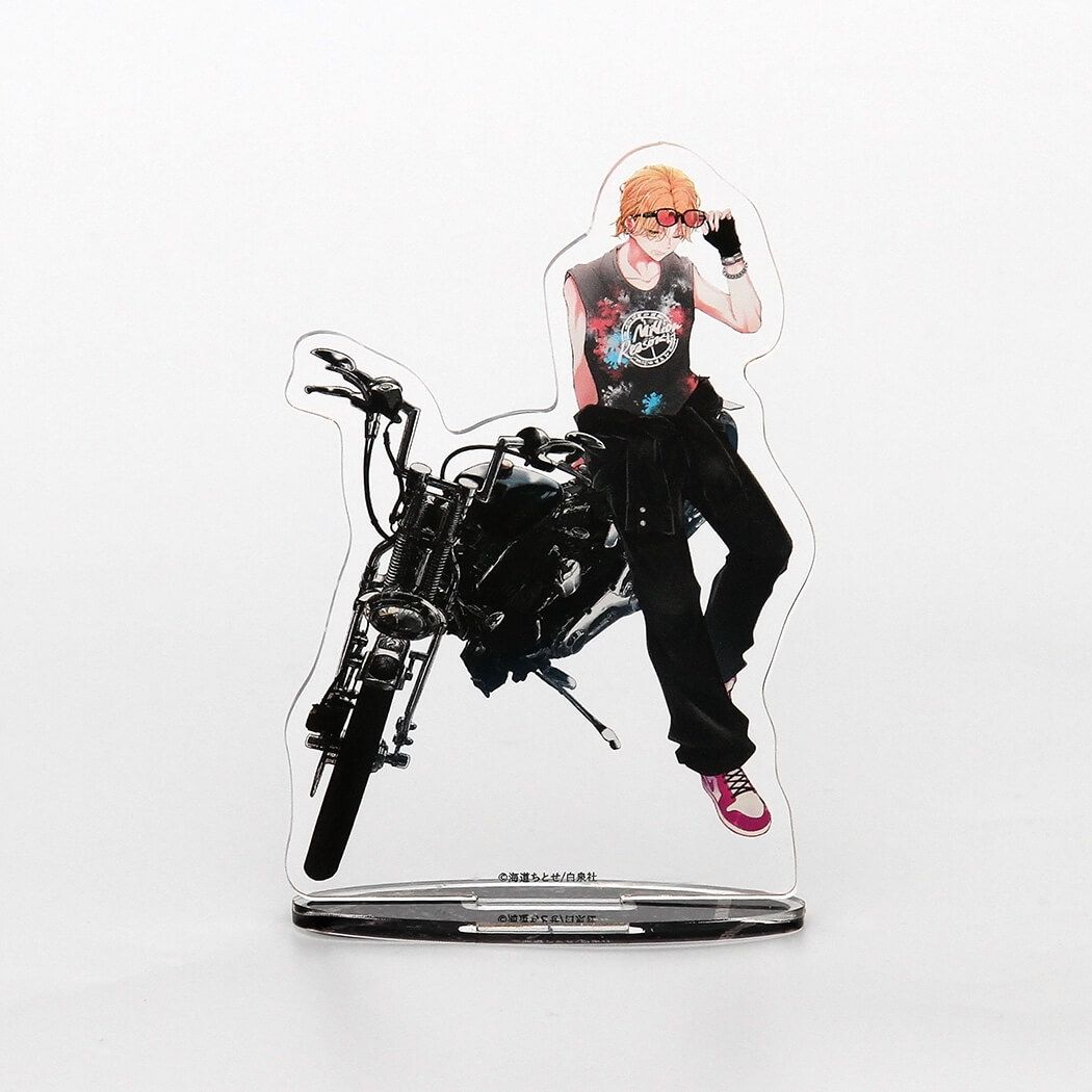 アクリルスタンドプレート「ウチの万李がお世話になります」01/成田万李 バイクver.