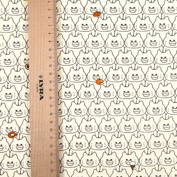 【ノラネコぐんだん】ファブリック（1mカットクロス/ノラネコいっぱい/ノラきなり）