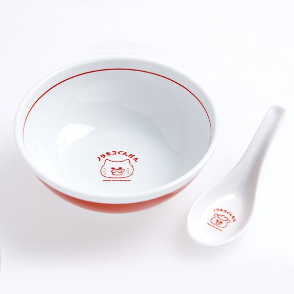 【ノラネコぐんだん】ラーメンどんぶり・れんげセット