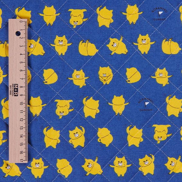 【ノラネコぐんだん】オックスキルト生地 50cmカットクロス（ノラネコたいそう/こん）