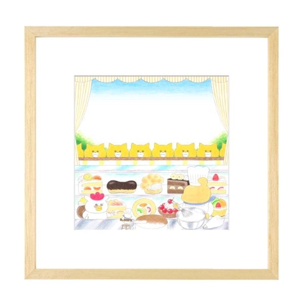 【ノラネコぐんだん】複製原画（【新柄】ケーキをたべる）【同梱不可】