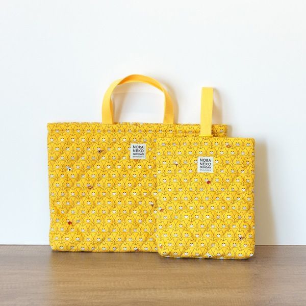 【ノラネコぐんだん】 レッスンバッグ＆シューズケースキット ノラきいろ
