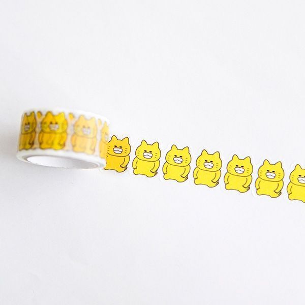 【ノラネコぐんだん】ダイカットマスキングテープ（はんせい）