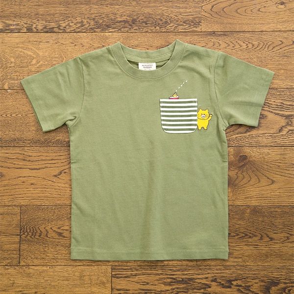 【ノラネコぐんだん】Tシャツ（ふね/カーキ）