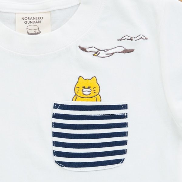 【ノラネコぐんだん】Tシャツ（かもめ/白）