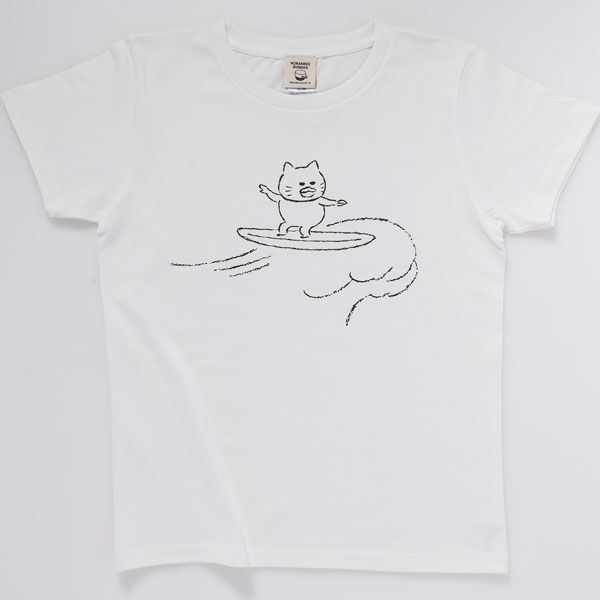 【ノラネコぐんだん】Tシャツ（なみのり/白）