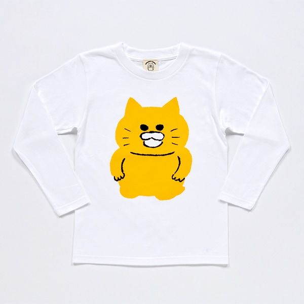 【ノラネコぐんだん】長袖Tシャツ ノラネコ 白