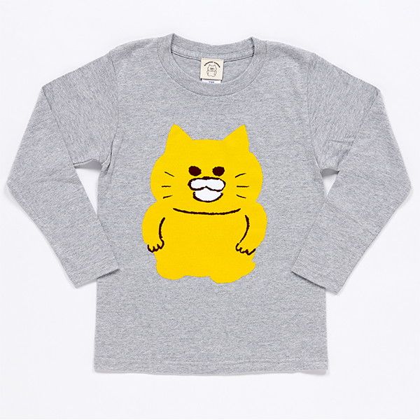 【ノラネコぐんだん】長袖Tシャツ ノラネコ グレー