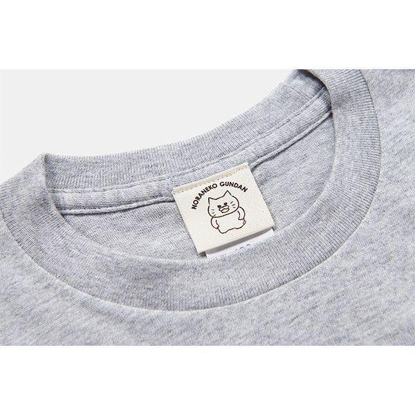 【ノラネコぐんだん】長袖Tシャツ ノラネコ グレー
