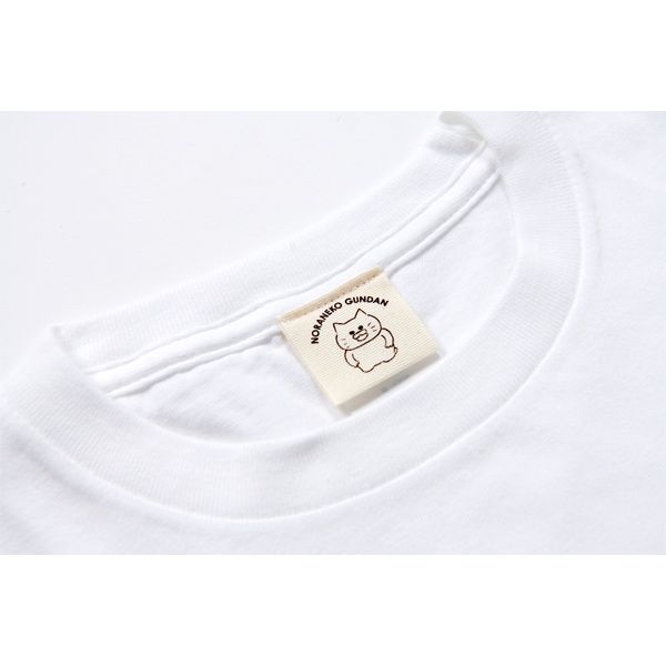【ノラネコぐんだん】長袖Tシャツ ノラネコワンポイント 白