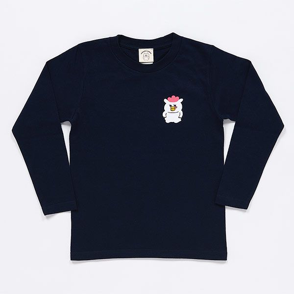 【ノラネコぐんだん】長袖Tシャツ マーミーちゃんワンポイント ネイビー