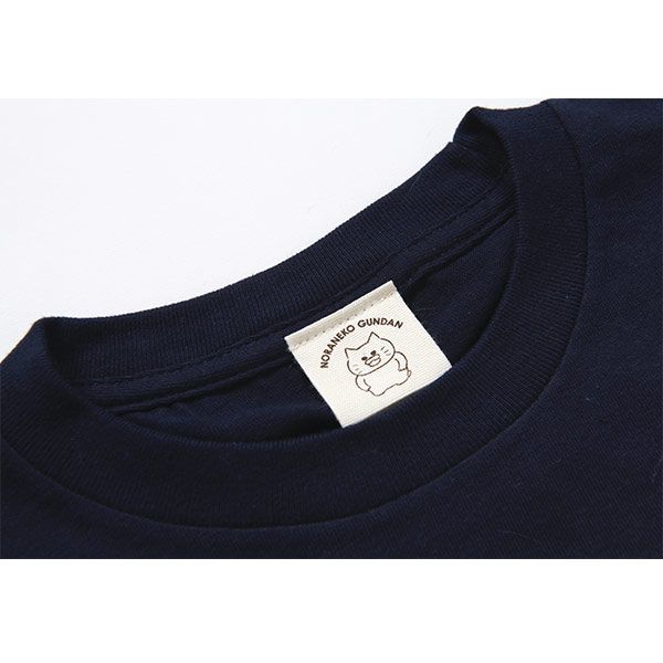 【ノラネコぐんだん】長袖Tシャツ マーミーちゃんワンポイント ネイビー