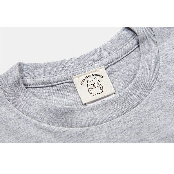 【ノラネコぐんだん】長袖Tシャツ プリンアラモード グレー