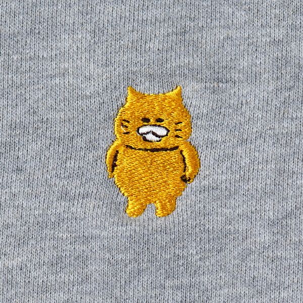 【ノラネコぐんだん】トレーナー（ノラネコ刺繍/グレー）