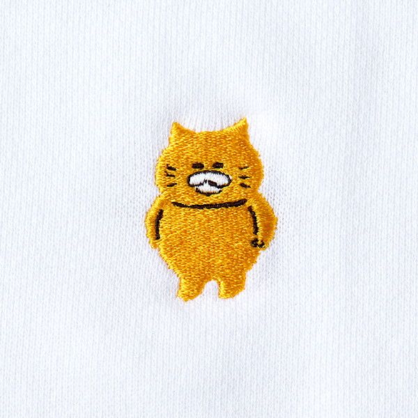 【ノラネコぐんだん】ユニセックスパーカー（ノラネコ刺繍/白）