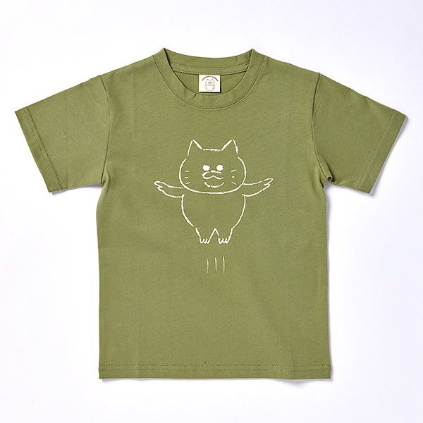 【ノラネコぐんだん】Tシャツ（ジャンプ/緑）