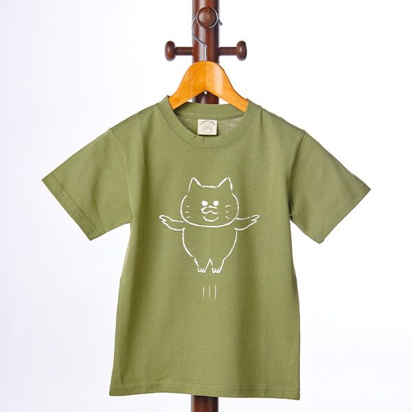 【ノラネコぐんだん】Tシャツ（ジャンプ/緑）