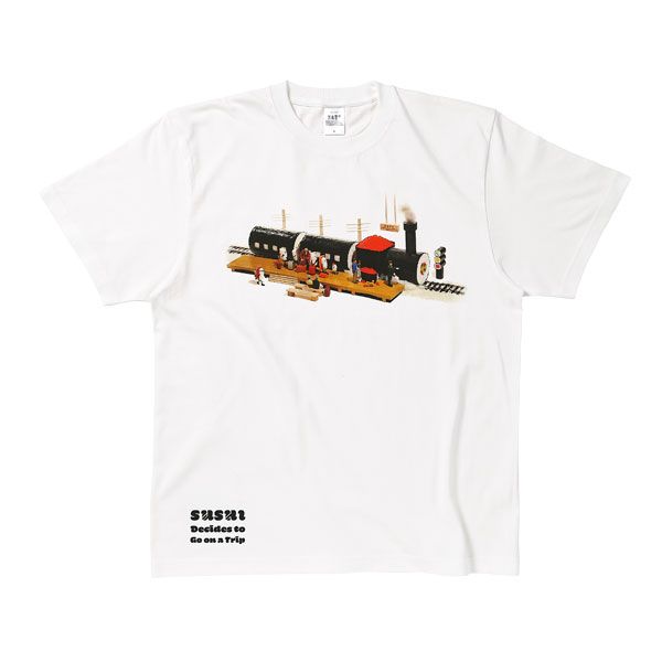 【MOE】Tシャツ（田中達也/「おすしが あるひ たびにでた」/えき）