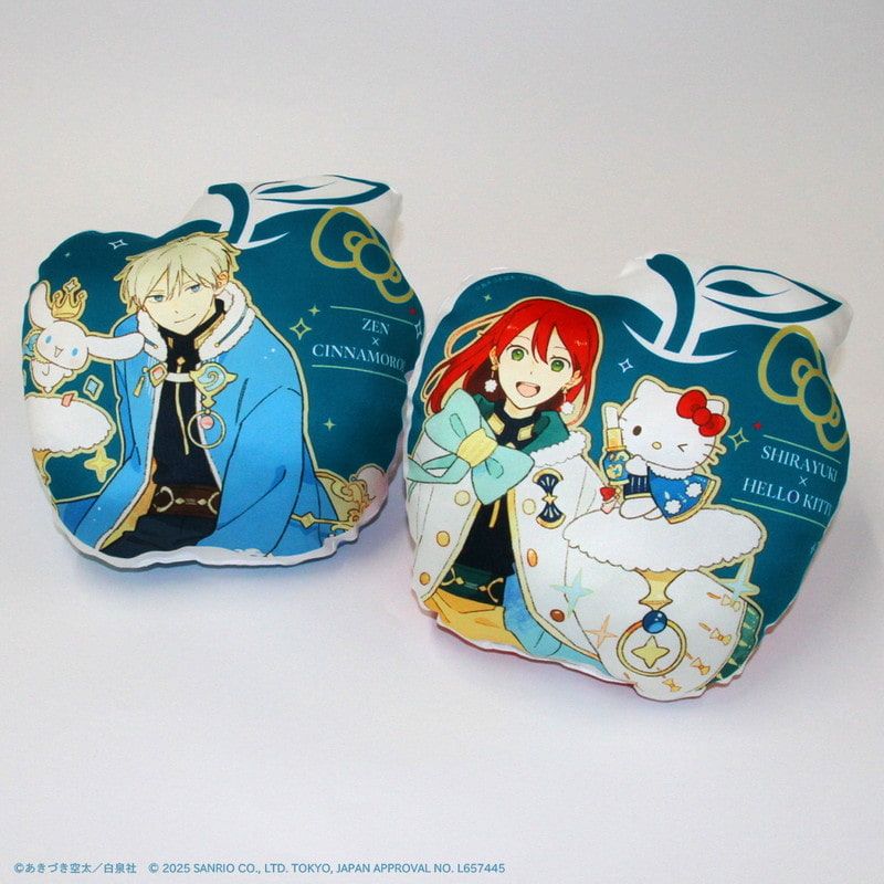 ダイカットクッション「赤髪の白雪姫×サンリオキャラクターズ」02/ゼン×シナモロール(コラボイラスト)
