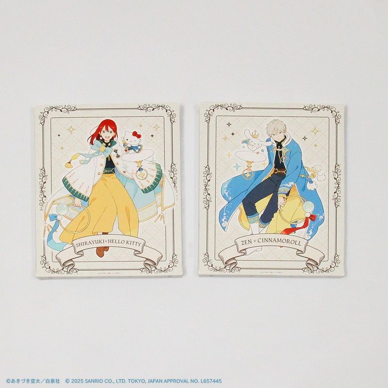 キャンバスボード「赤髪の白雪姫×サンリオキャラクターズ」01/白雪×ハローキティ(コラボイラスト)